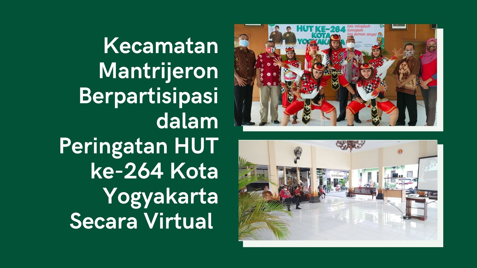 Kecamatan Mantrijeron Berpartisipasi dalam Peringatan HUT ke-264 Kota Yogyakarta Secara Virtual