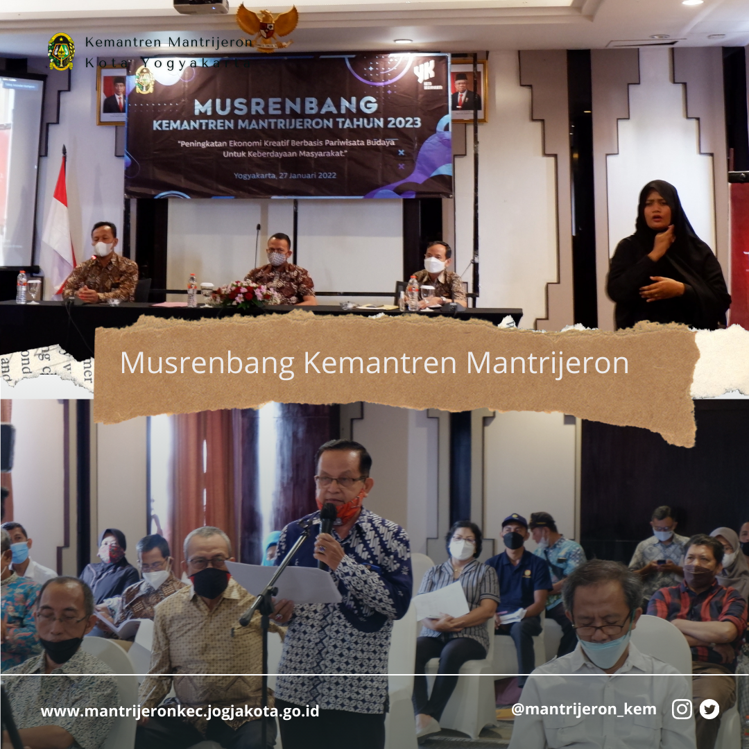 Kemantren Mantrijeron Mengadakan Musyawarah Rencana Pembangunan Tahun 2023