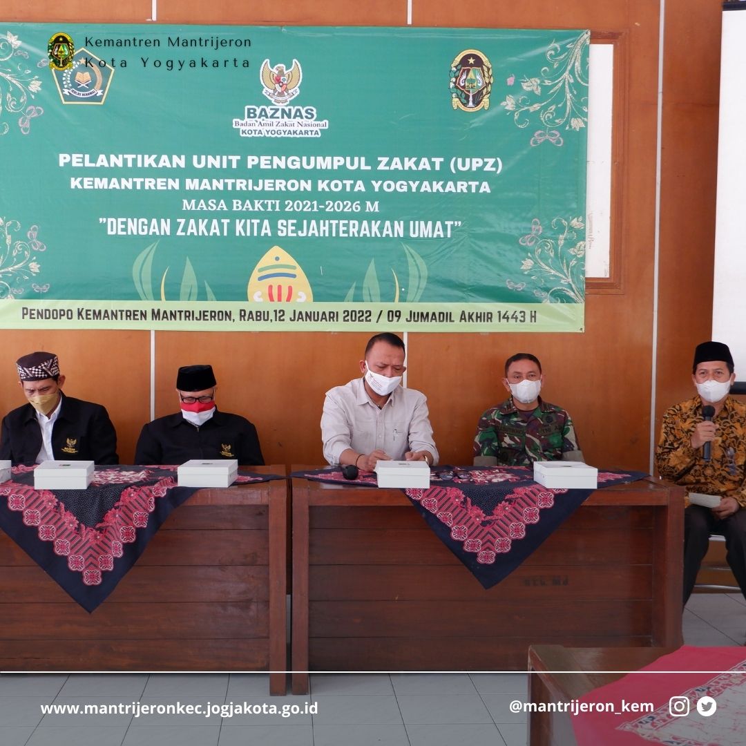 Pelantikan Unit Pengumpul Zakat (UPZ) Kemantren Mantrijeron Kota Yogyakarta