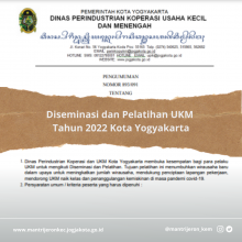 Diseminasi dan Pelatihan UKM tahun 2022 Kota Yogyakarta
